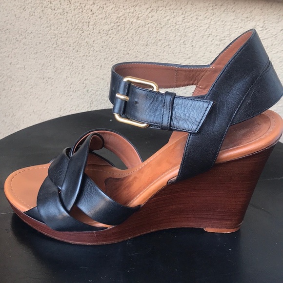 Celine Black Wedge Shoe - Picture 2 of 16